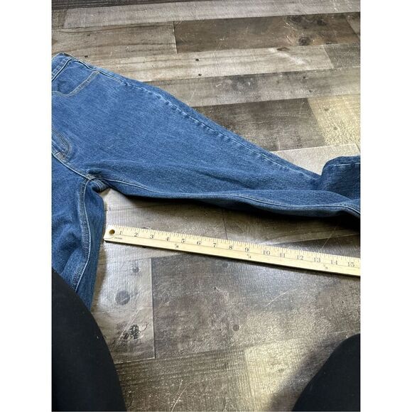 Everlane Women’s Size 28 Slit High Waist Bootcut Jeans Blue Dark Wash Denim - Picture 5 of 14